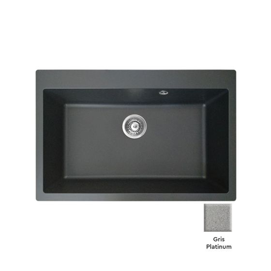 Duralit Platinum KZ075 Ένθετος Νεροχύτης 76x50cm