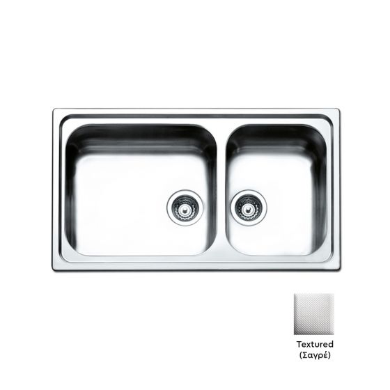 Apell Linear 8520 Inox Σαγρέ Ένθετος Νεροχύτης 86x50cm